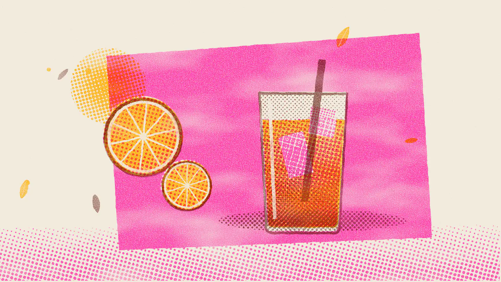 Risograph-style illustration: Benefits of Green Tea and Honey: What the Research Shows