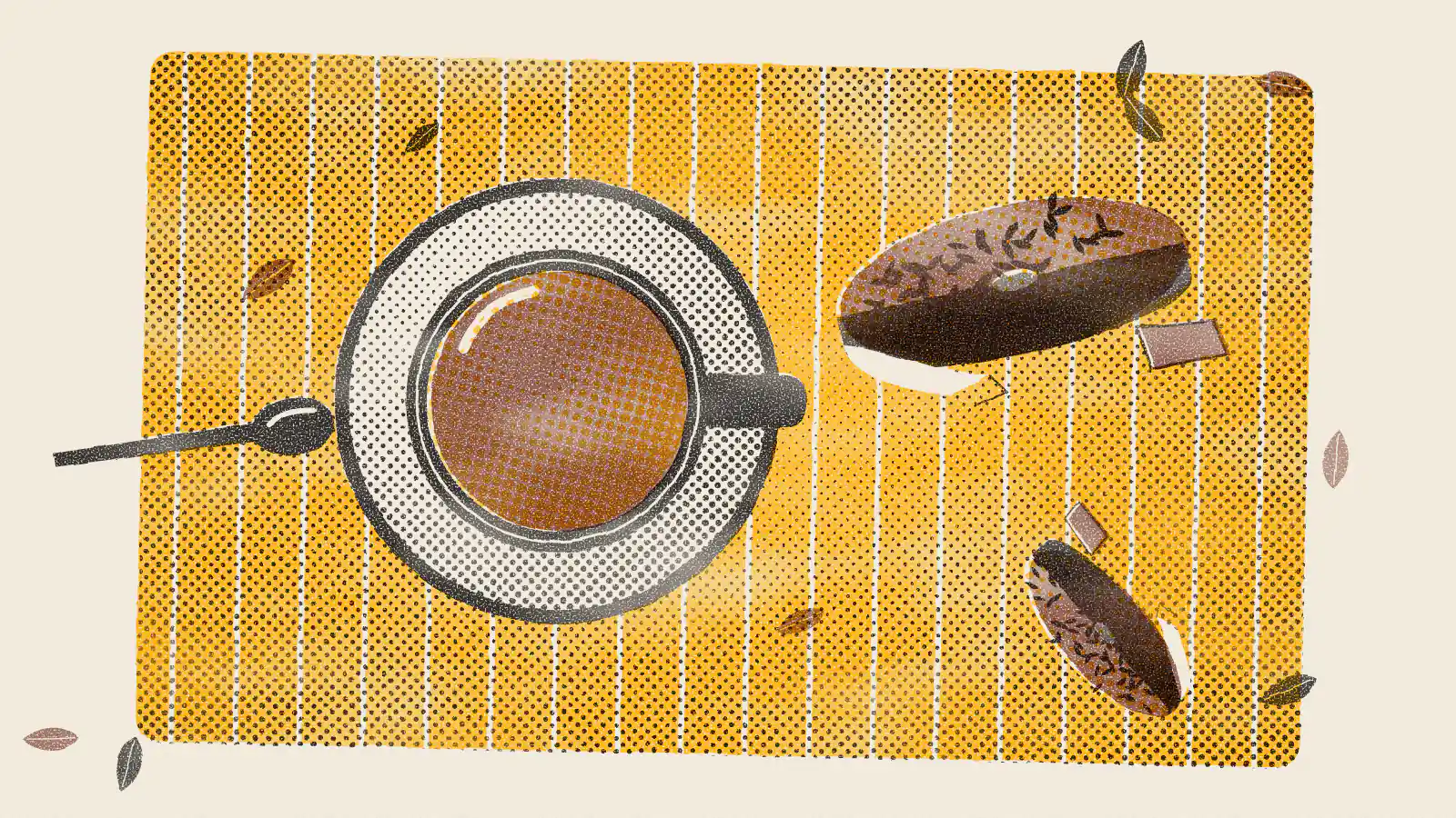 Risograph-style illustration: Best Tea for Non-Tea Drinkers to Start With