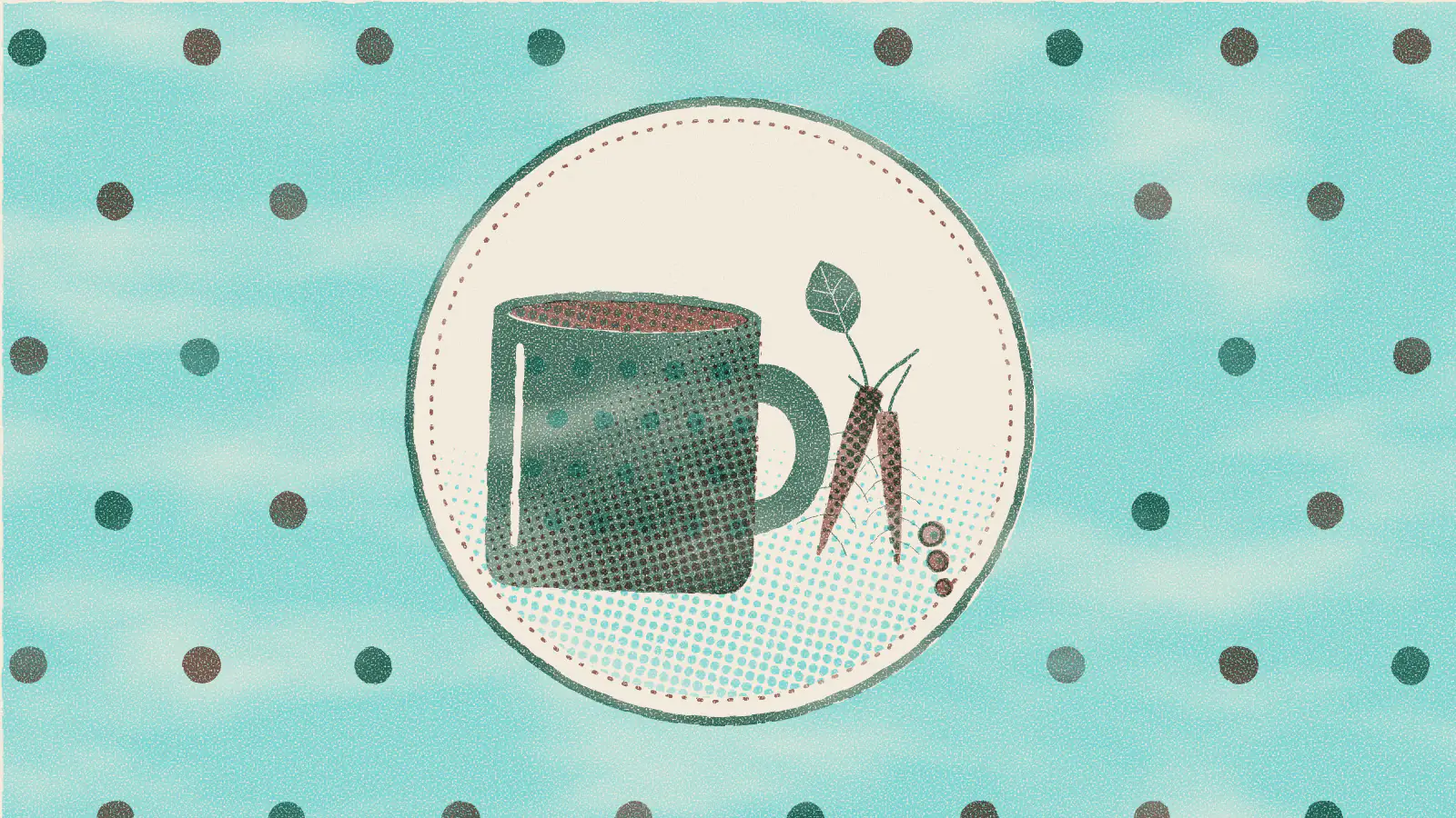 Risograph-style illustration: Burdock Root Tea: Benefits, Side Effects and How to Make It