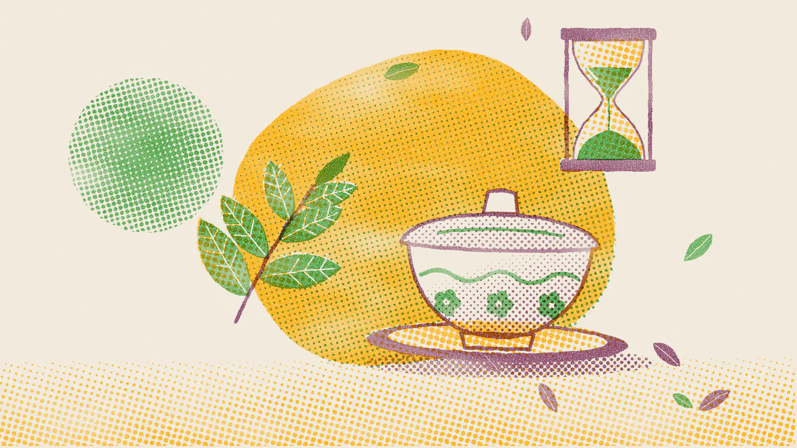 Risograph-style illustration: How to Reduce Astringency in Tea: 5 Simple Fixes