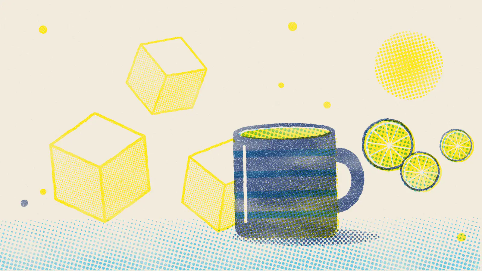 Risograph-style illustration: How to Make Southern Sweet Tea: The Complete Guide