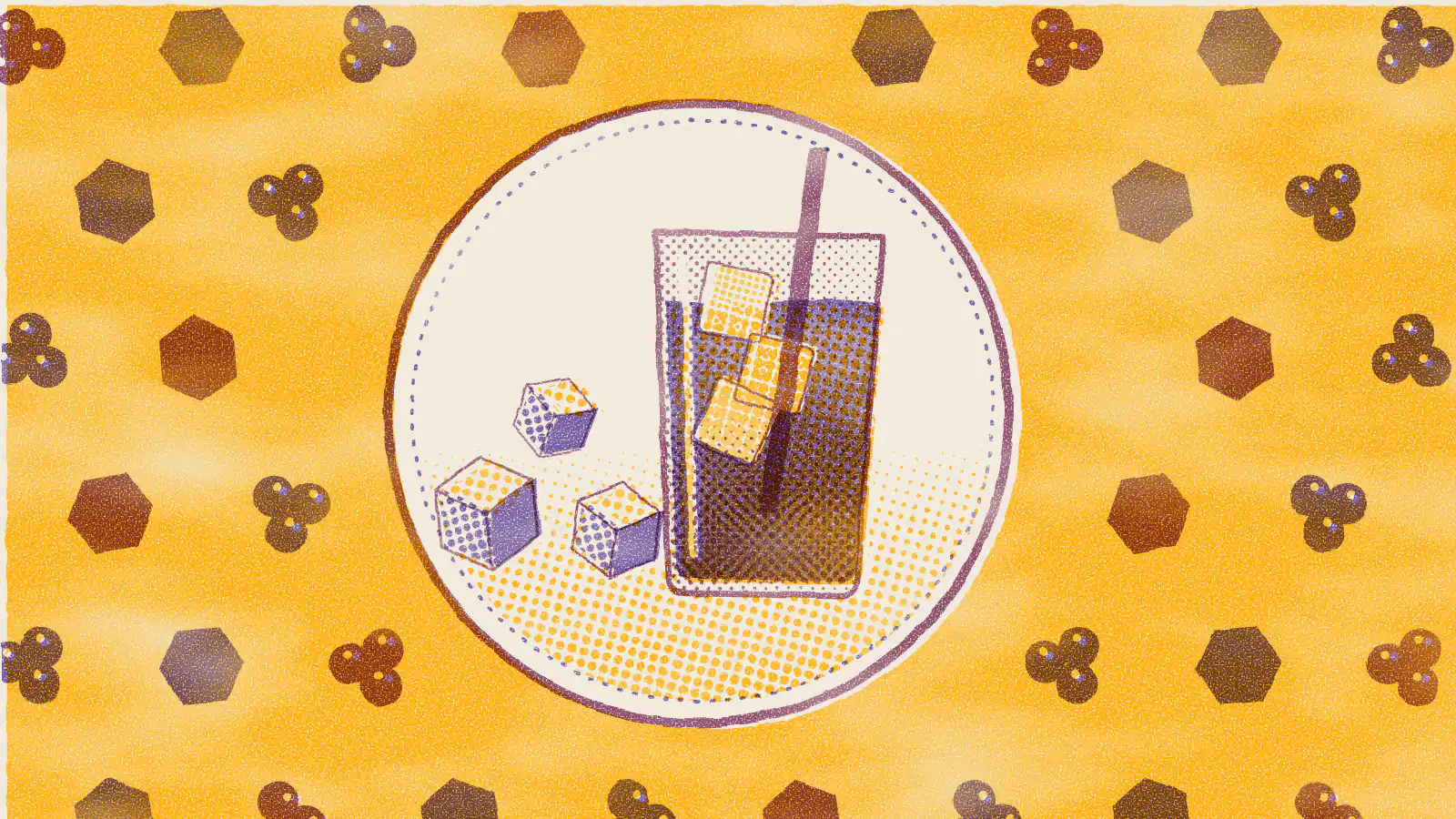 Risograph-style illustration: Iced Tea: What It Is, Benefits, Side Effects and How to Make It