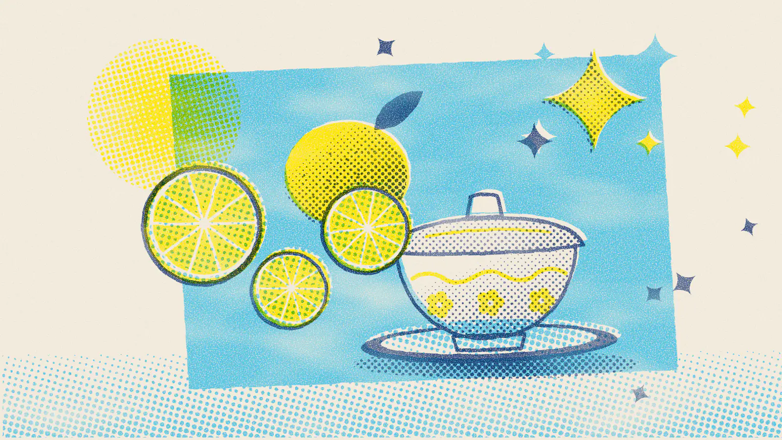 Risograph-style illustration: Is Earl Grey Tea Good for You? Benefits and Side Effects
