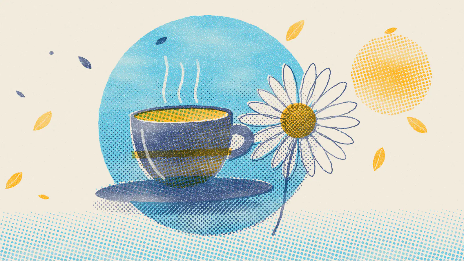 Risograph-style illustration: Is Peach Tea Good for You? Benefits and Side Effects