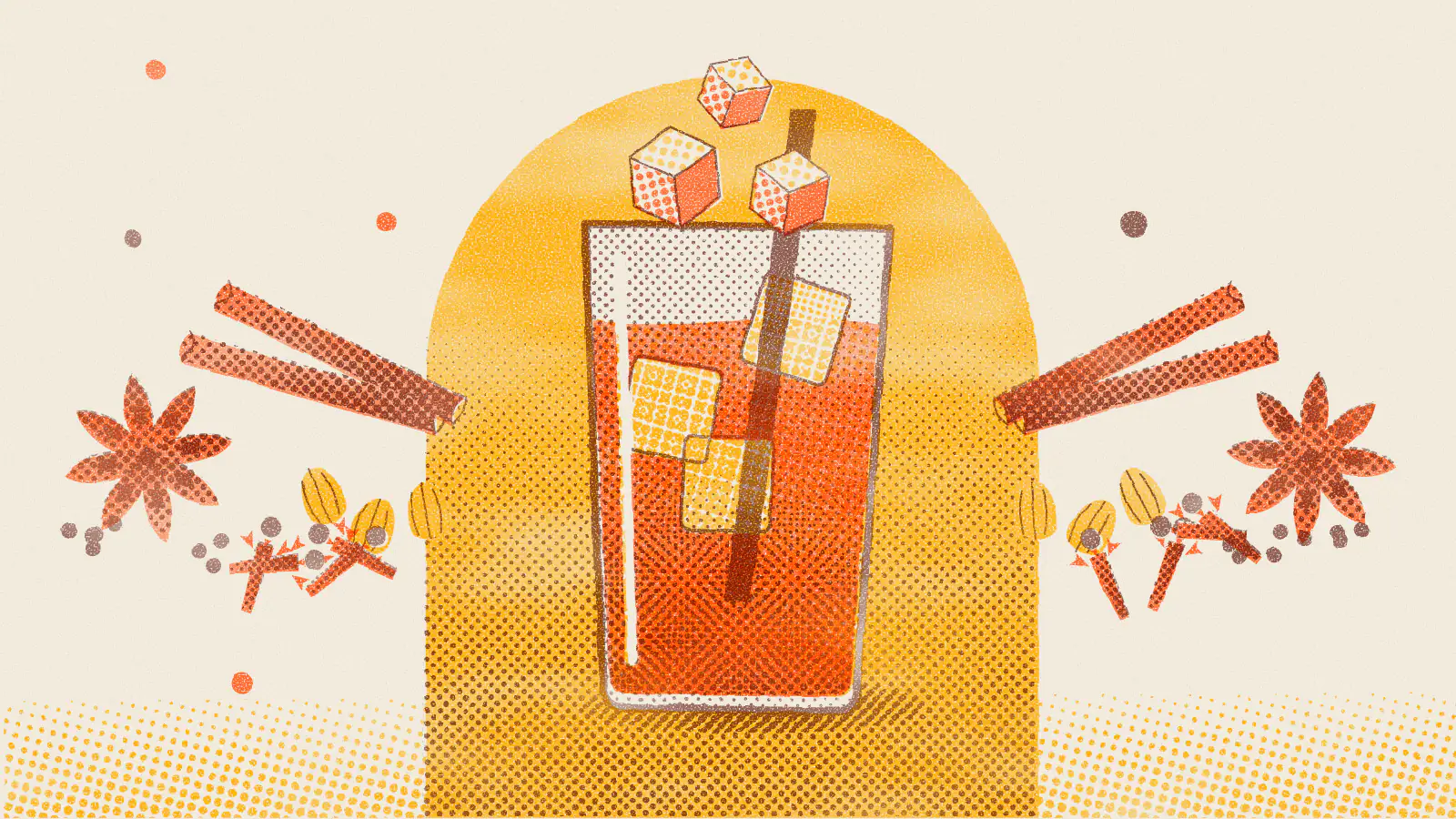 Risograph-style illustration: Homemade Chai Tea Recipe, Plus a Bonus Iced Version