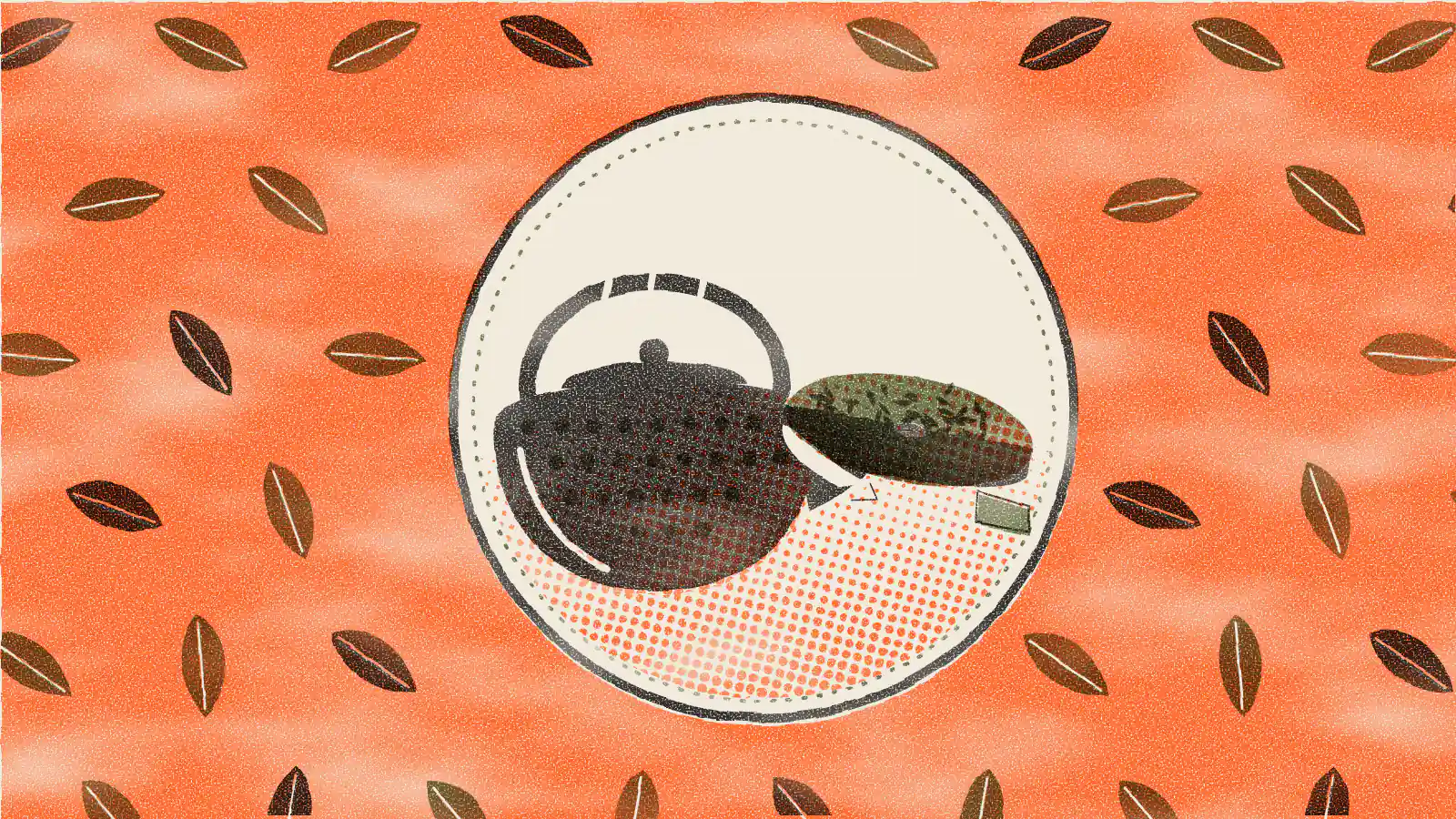 Risograph-style illustration: What Is Pu-erh Tea Good For? Benefits and Side Effects