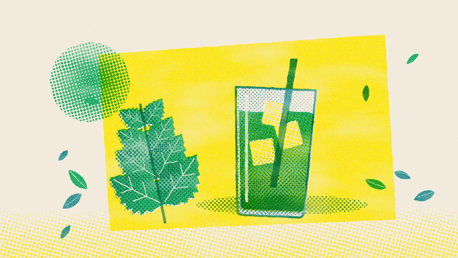 Risograph-style illustration: Best Teas for Headaches: Natural Relief That Works