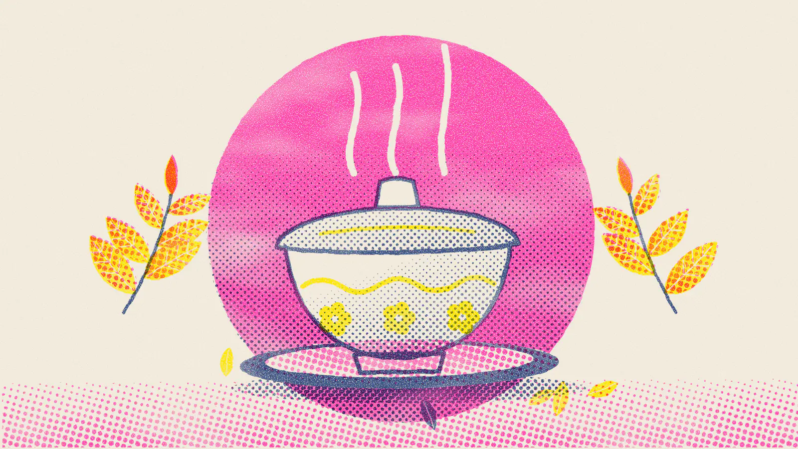 Risograph-style illustration: Tannin in Tea: Benefits, Side Effects and What to Know