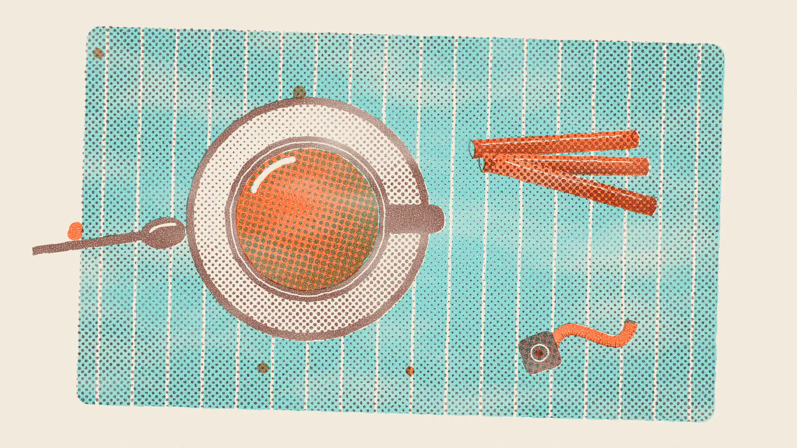 Risograph-style illustration: The Best Appetite Suppressant Teas That Work