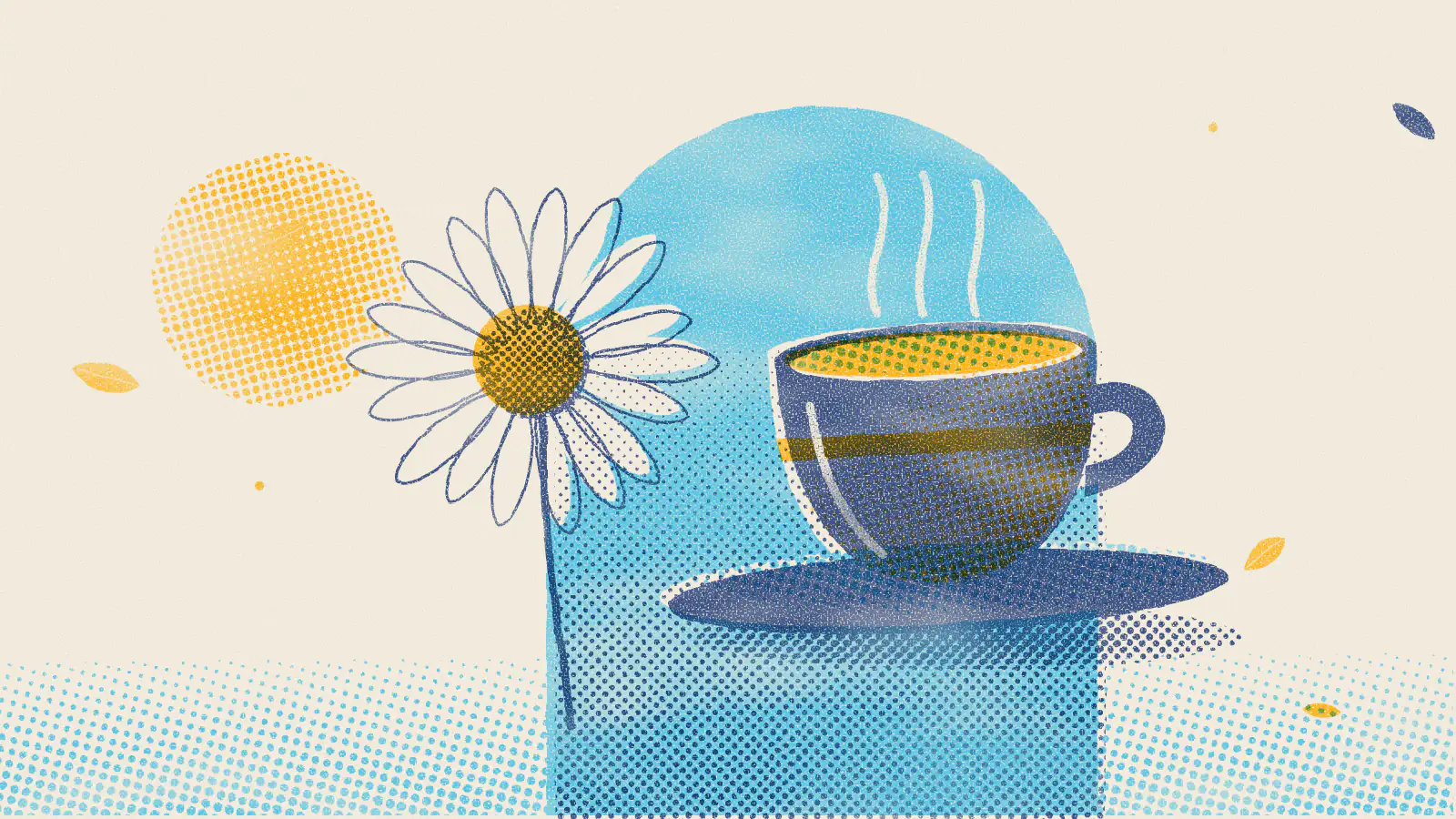 Risograph-style illustration: Kombucha Benefits: What the Research Actually Shows