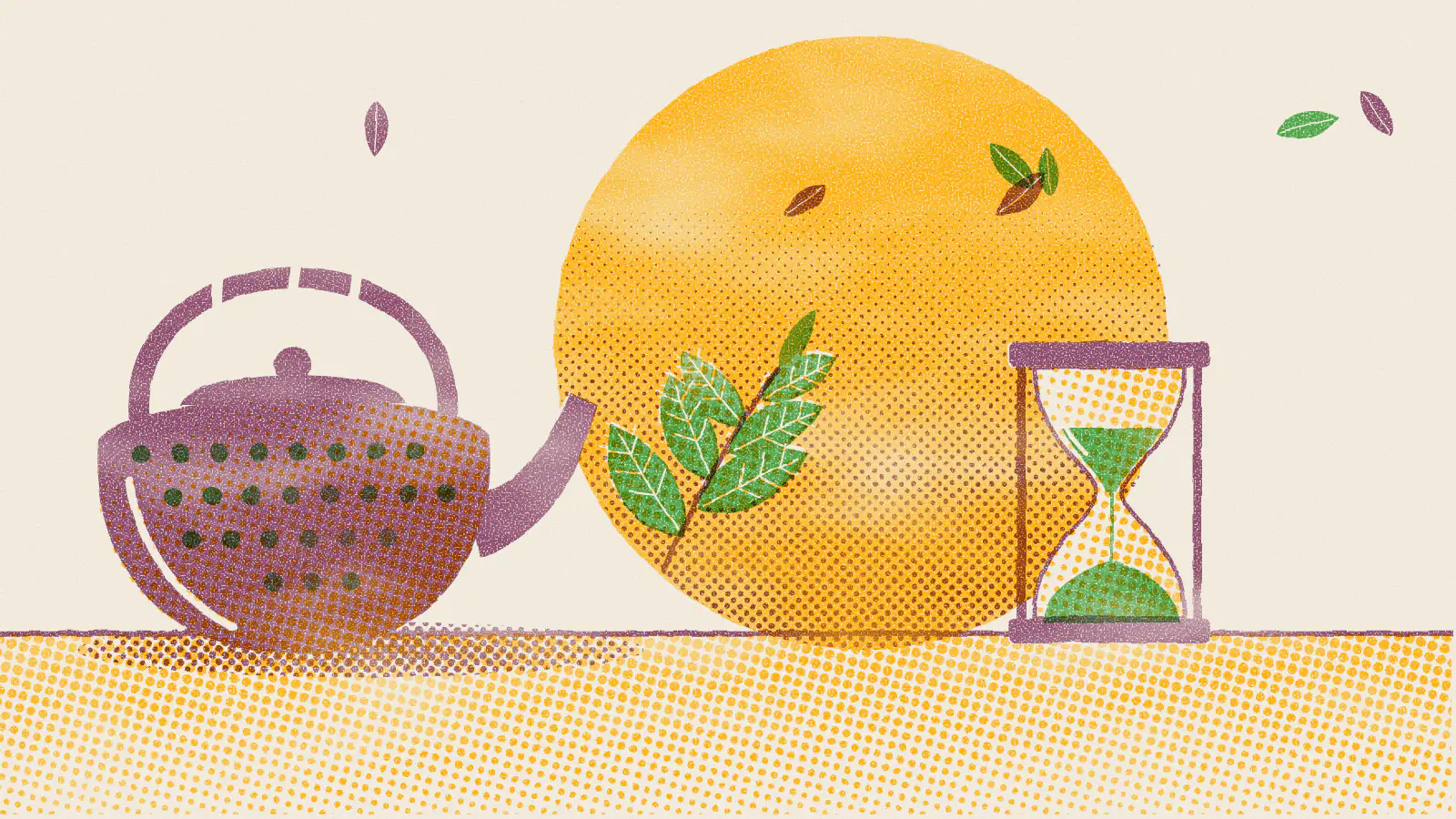 Risograph-style illustration: What Does It Mean for Tea to Steep? A Full Guide
