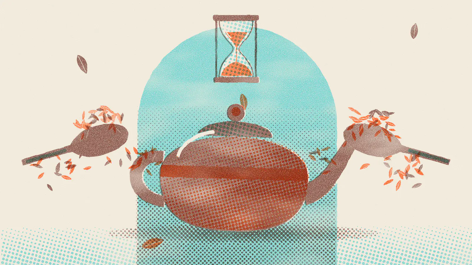 Risograph-style illustration: What Does Steeping Tea Mean? A Complete Guide