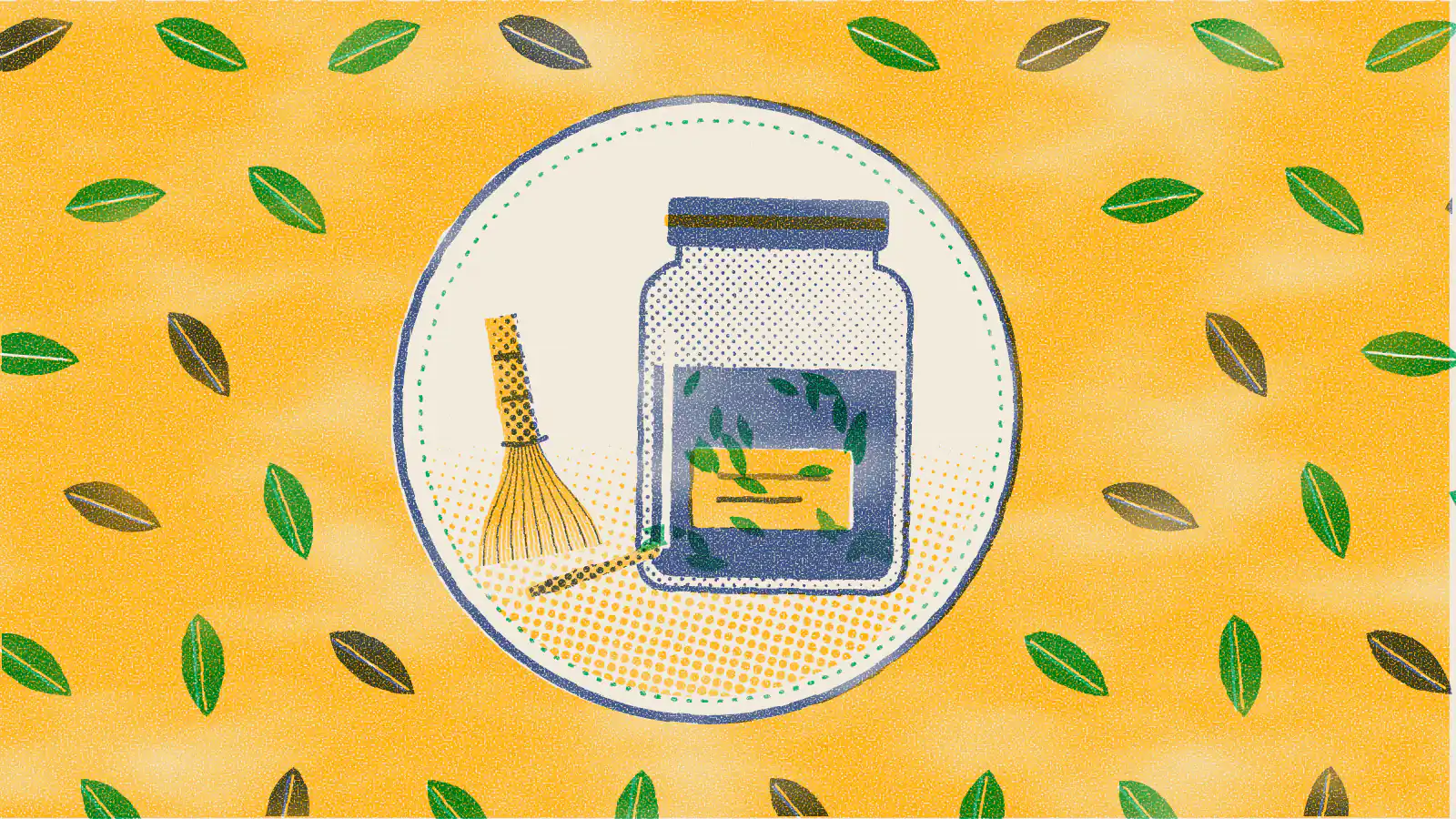 Risograph-style illustration: What Is Matcha? Types, Storage, and How to Make It