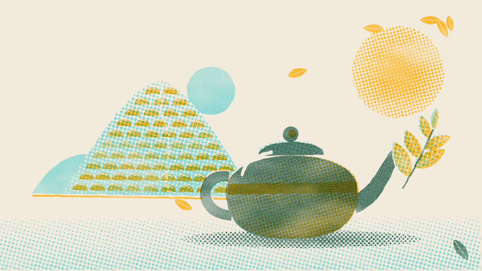 Risograph-style illustration: What Is Tea? Everything You Need to Know