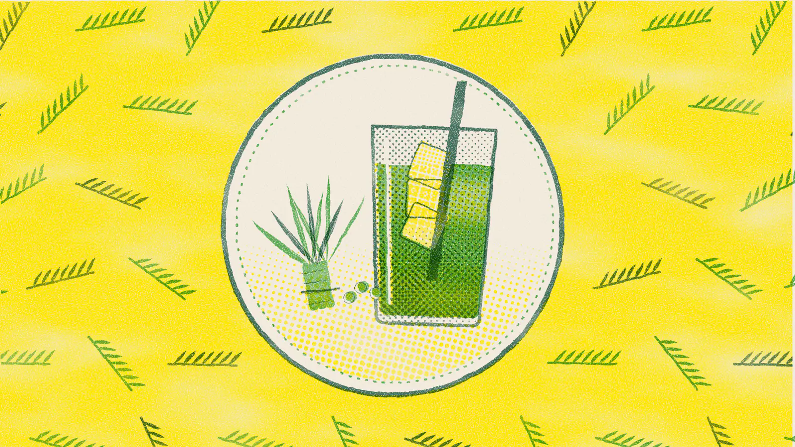 Risograph-style illustration: What Is Lemongrass Tea Good For? Benefits and Side Effects