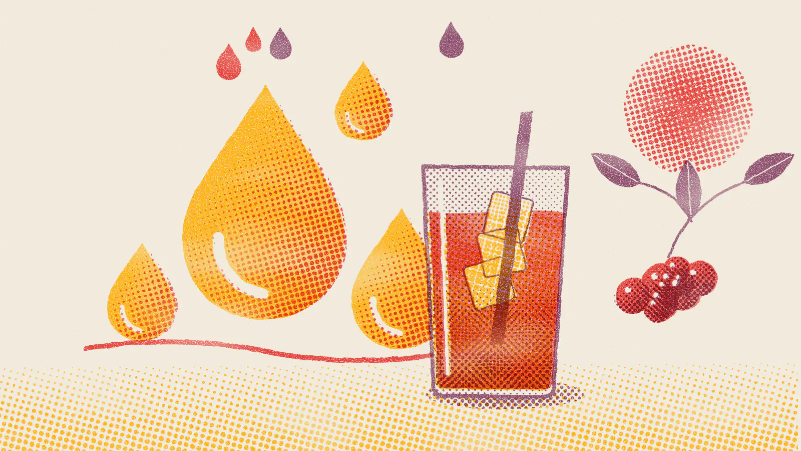 Risograph-style illustration: What Tea Helps With Kidney Stones? 7 Options to Try