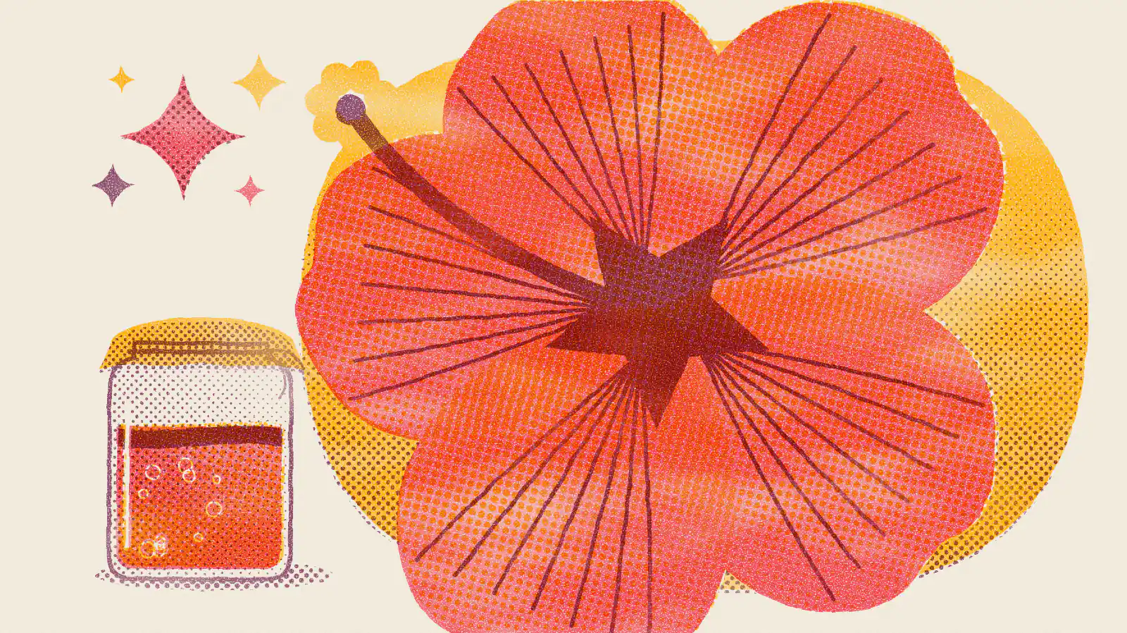 Risograph-style illustration: Which Tea Is Best for Health? A Guide to Every Type