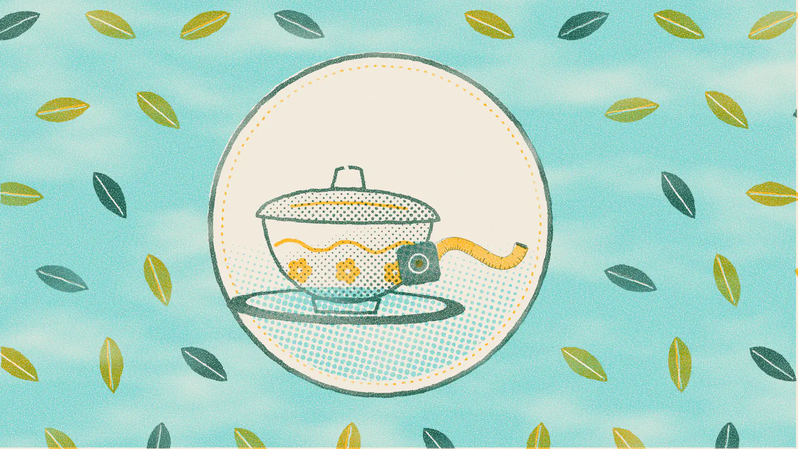 Risograph-style illustration: Can White Tea Help With Weight Loss?